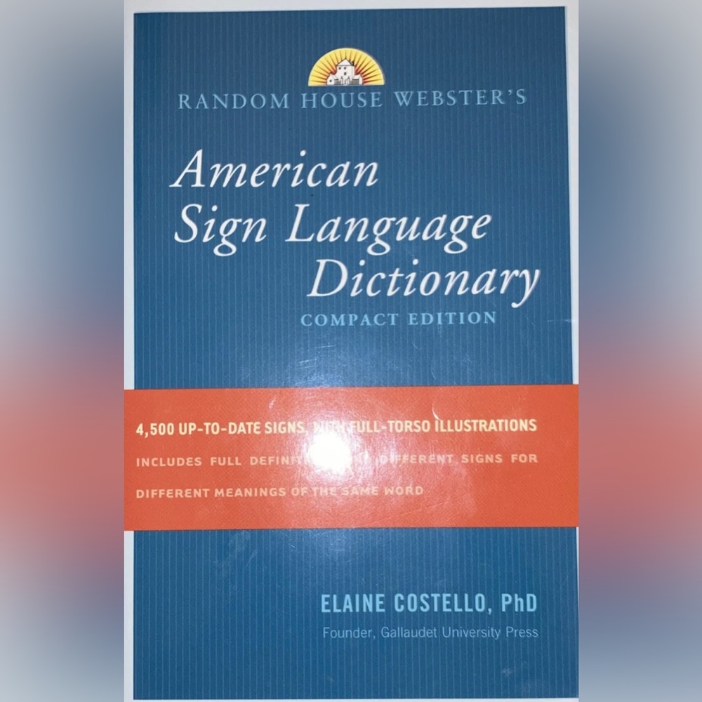 NewAmerican Sign Language dictionary compact edition book random house WEBSTER’S